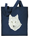 Wolf HD Portrait #3 Embroidered Tote Bag #1