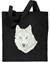 Wolf HD Portrait #3 Embroidered Tote Bag #1