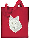 Wolf HD Portrait #3 Embroidered Tote Bag #1