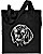 Beagle Portrait Embroidered Tote Bag #1 - Black