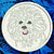 Bichon Frise Embroidery Patch - White