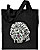 Bichon Frise Portrait Embroidered Tote Bag #1 - Black