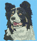 Border Collie Portrait - Vodmochka Embroidery Design Picture - Click to Enlarge