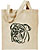Bulldog Embroidered Tote Bag #1 - Click for More Information