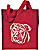 Bulldog Portrait Embroidered Tote Bag #1 - Red