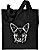 Chihuahua Portrait Embroidered Tote Bag #1 - Black