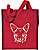 Chihuahua Portrait Embroidered Tote Bag #1 - Red