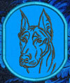 Doberman Embroidered Patch for Doberman Lovers - Click to Enlarge
