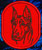 Doberman Embroidery Patch - Red