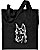 Doberman Portrait Embroidered Tote Bag #1 - Black