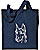 Doberman Portrait Embroidered Tote Bag #1 - Navy