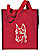 Doberman Portrait Embroidered Tote Bag #1 - Red