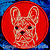 Cream Colored French Bulldog Portrait #1C Embroidery Patch - Click for More Information