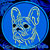 Cream Colored French Bulldog  Portrait #2C Embroidery Patch - Click for More Information