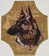German Shepherd Profile - Unique FrameShaped Embroidered Patch for German Shepherd Lovers - Click to enlarge