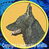 Black German Shepherd Embroidered Patch for German Shepherd Lovers - Click to enlarge