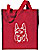 German Shepherd Portrait Embroidered Tote Bag #1 - Red
