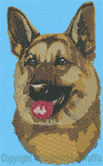 German Shepherd Profile - Vodmochka Embroidery Design Picture - Click to Enlarge