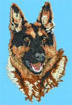German Shepherd Portrait - Vodmochka Embroidery Design Picture - Click to Enlarge