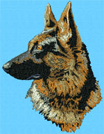 German Shepherd Profile #1 - Vodmochka Embroidery Design Picture - Click to Enlarge