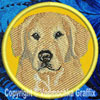 Golden Retriever BT3412 Embroidered Round Patch for GoldenRetriever Lovers - Click to Enlarge