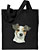 Jack Russell Terrier High Definition Portrait #1 Embroidered Tote Bag #1 - Black