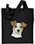 Jack Russell Terrier High Definition Portrait #2 Embroidered Tote Bag #1 - Black