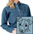 Jack Russell Terrier Embroidered Portrait #1 Ladies Denim Shirt - Click for More Information