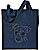 Jack Russell Terrier Portrait #1 Embroidered Tote Bag #1 - Navy