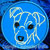 Jack Russell Terrier Portrait #2 Embroidery Patch - Blue