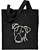 Jack Russell Terrier Portrait #2 Embroidered Tote Bag #1 - Black