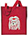 Maltese Portrait Embroidered Tote Bag #1 - Red