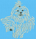 Maltese Agility #5 - Vodmochka Embroidery Design Picture - Click to Enlarge
