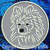 White Pomeranian Embroidered Patch for Pomeranian Lovers - Click to Enlarge
