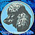 Black Poodle Embroidery Patch - Blue