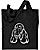 Poodle Portrait Embroidered Tote Bag #1 - Black