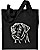 Rottweiler Portrait Embroidered Tote Bag #1 - Black