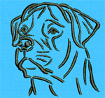 Rottweiler Portrait - Vodmochka Embroidery Design Picture - Click to Enlarge