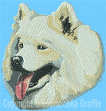 Samoyed Portrait - Vodmochka Embroidery Design Picture - Click to Enlarge