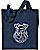Schnauzer Portrait Embroidered Tote Bag #1 - Navy