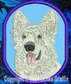 White Shiloh Shepherd High Definition Portrait #2 Embroidered Patch for Shiloh Shepherd Lovers - Click to Enlarge