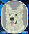 White Shiloh Shepherd High Definition Portrait Embroidery Patch - Click for More Information