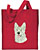 White Shiloh Shepherd High Definition Portrait Embroidered Tote Bag #1 - Click for More Information