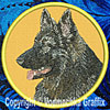 Sable Shiloh Shepherd Profile Embroidered Patch for Shiloh Shepherd Lovers - Click to Enlarge