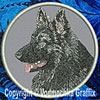 Sable Shiloh Shepherd High Definition Profile #2 Embroidered Patch for Shiloh Shepherd Lovers - Click to Enlarge