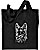 Shiloh Shepherd Portrait Embroidered Tote Bag #1 - Black
