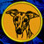 Whippet Portrait Embroidery Patch - Gold