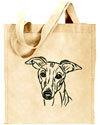Whippet Embroidered Tote Bag for Whippet Lovers - Click to Enlarge