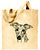 Whippet Portrait Embroidered Tote Bag #1 - Natural