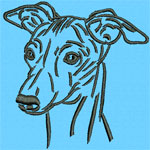  Whippet Portrait - Vodmochka Embroidery Design Picture - Click to Enlarge